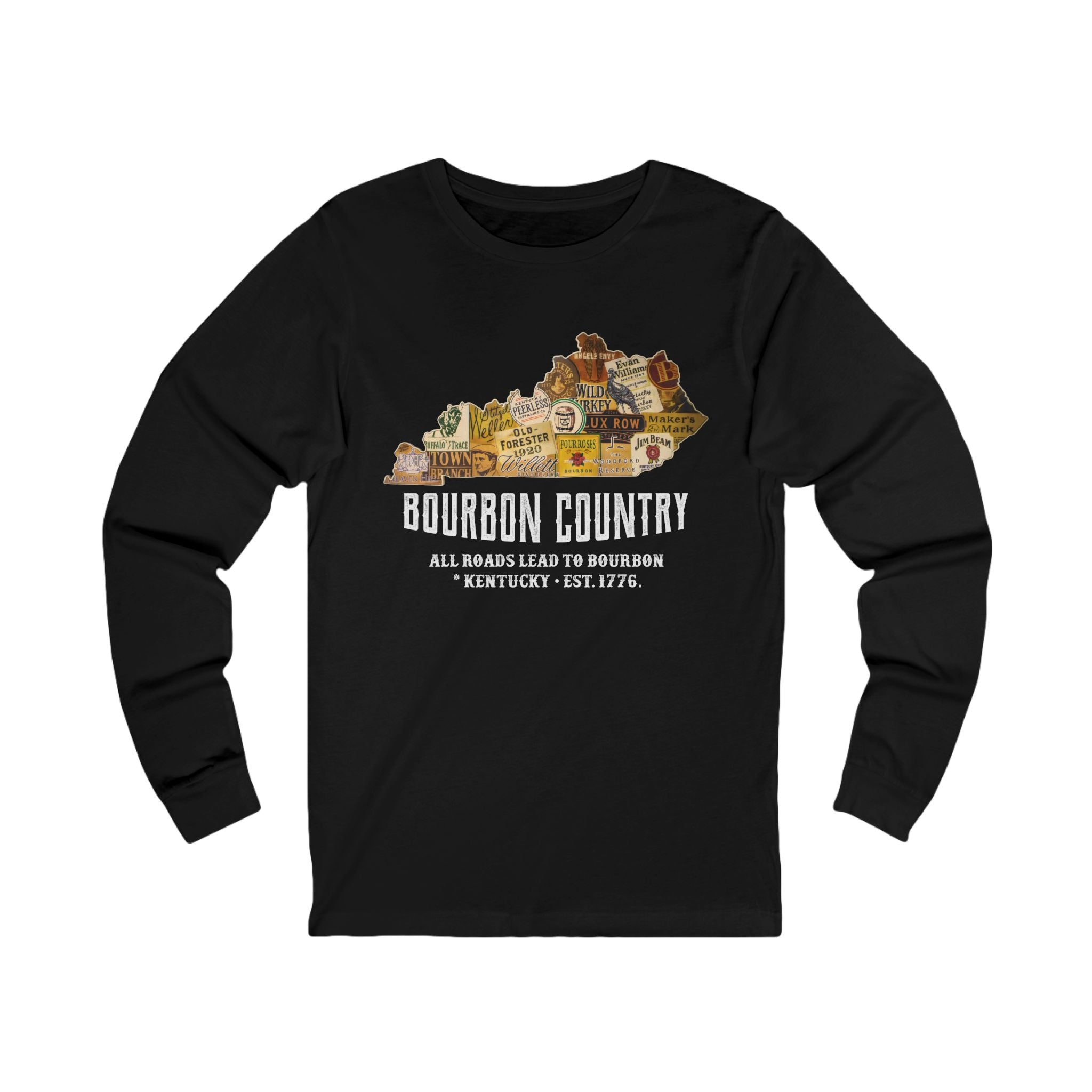 All Road Lead to Bourbon Long Sleeve Tee