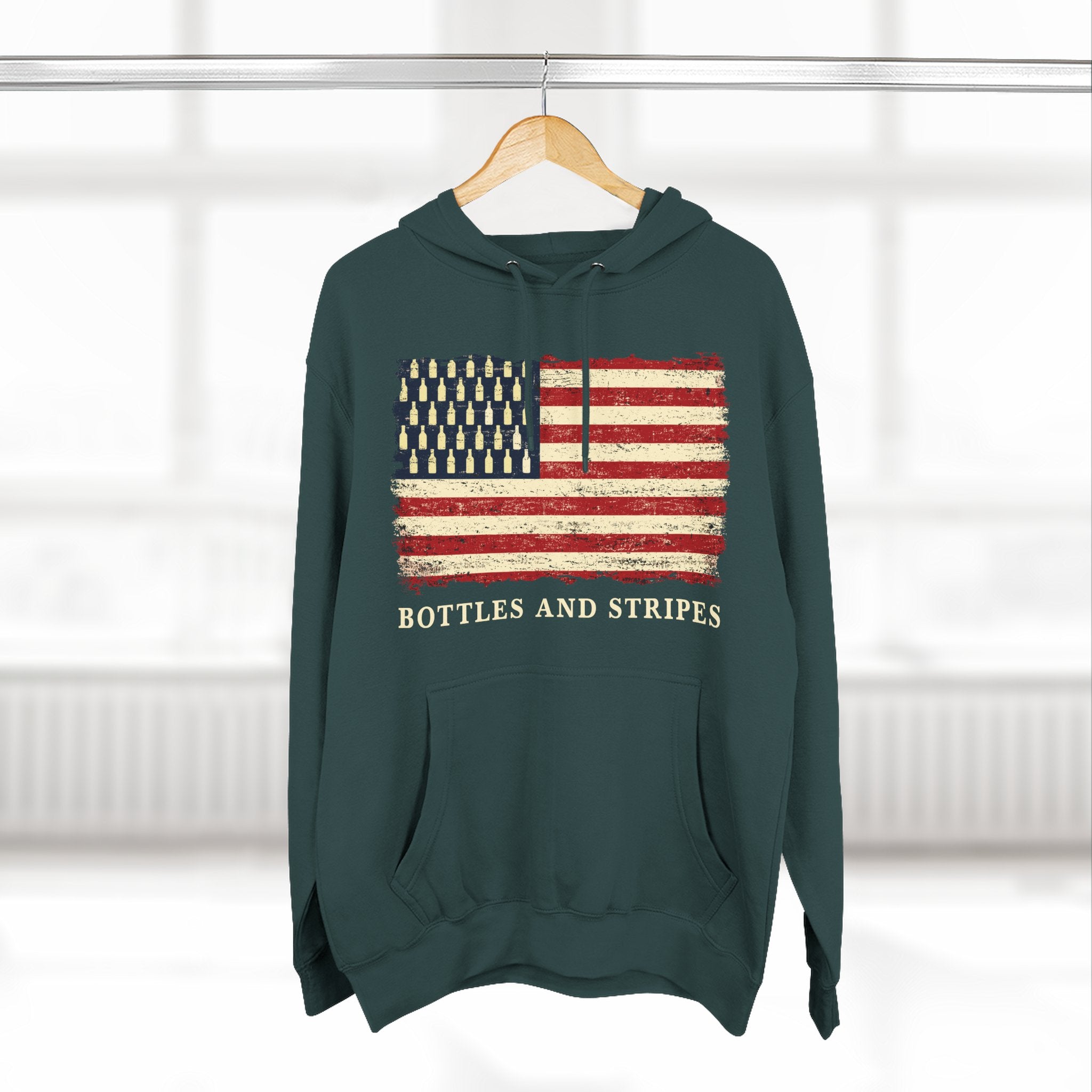 Bottles & Stripes American Flag Premium Hoodie