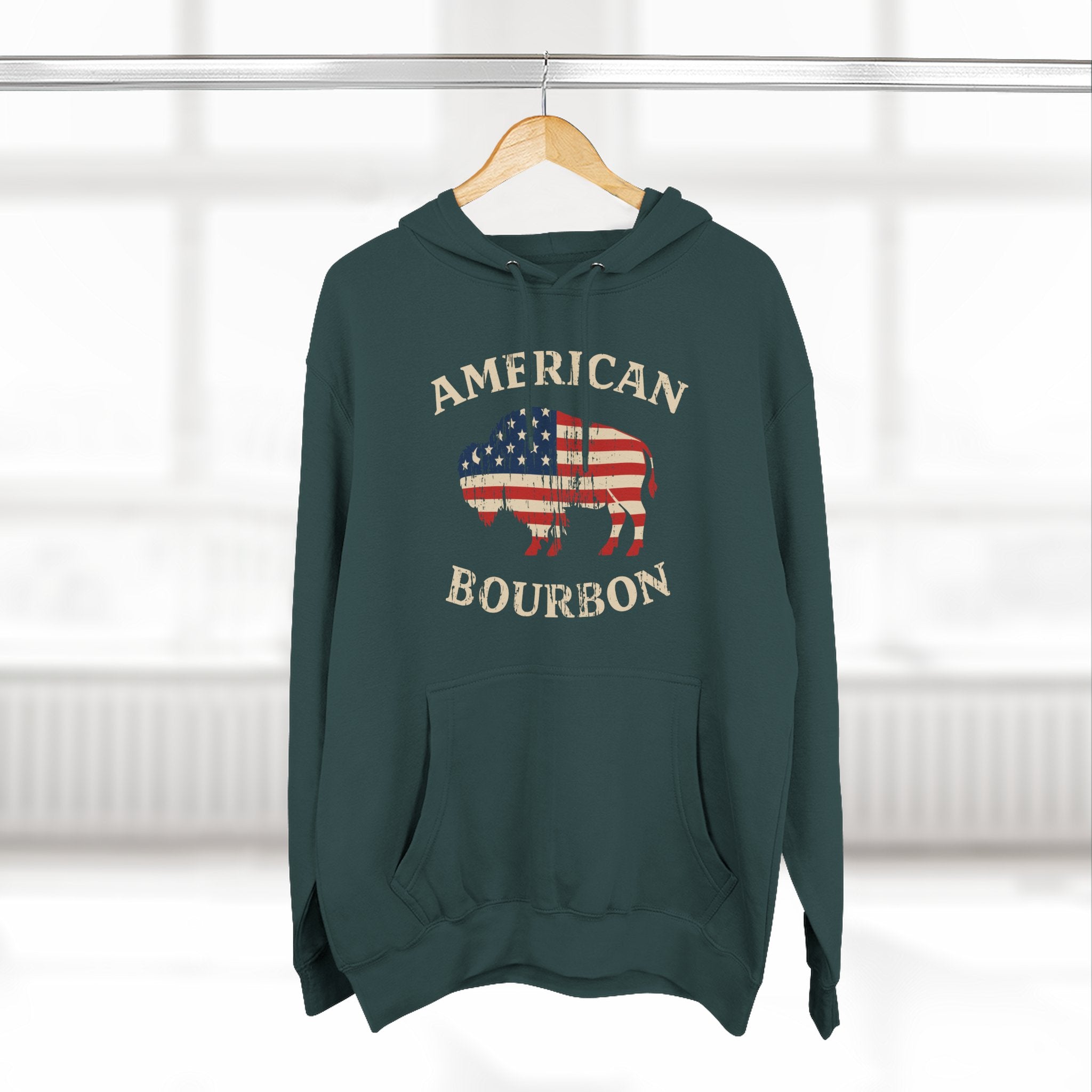 American Bourbon Patriotic Buffalo Premium Hoodie