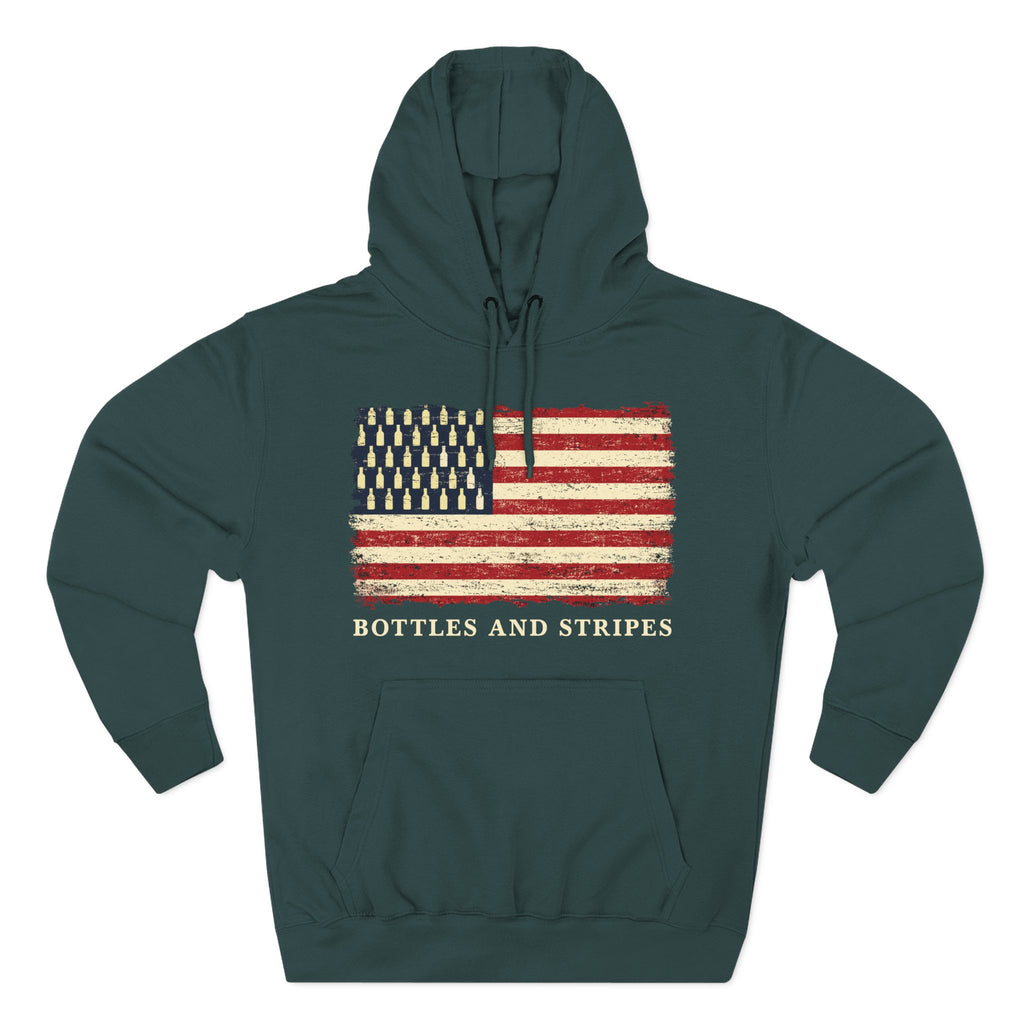 Bottles & Stripes American Flag Premium Hoodie