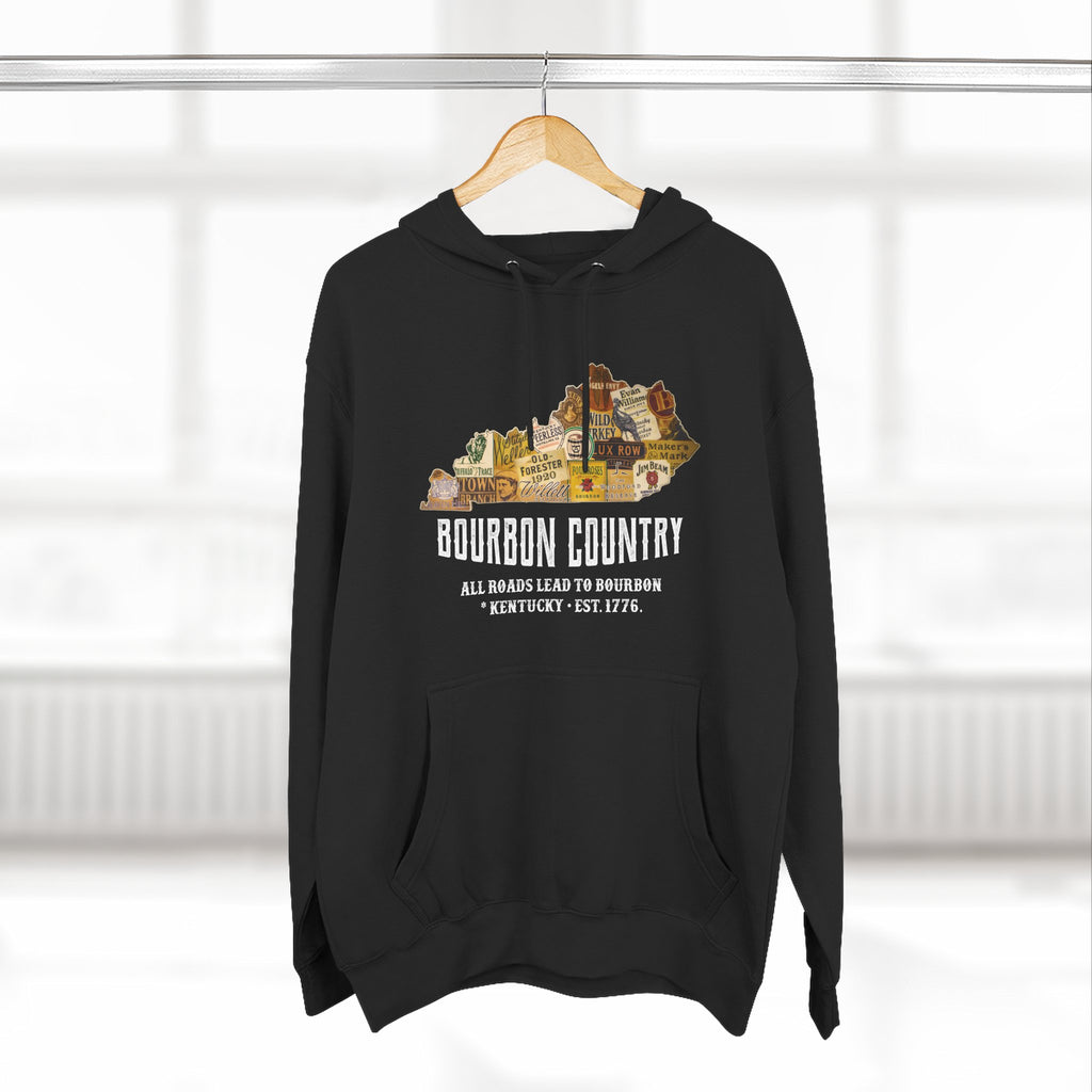 Bourbon Country - All Roads Lead to Bourbon Premium Hoodie
