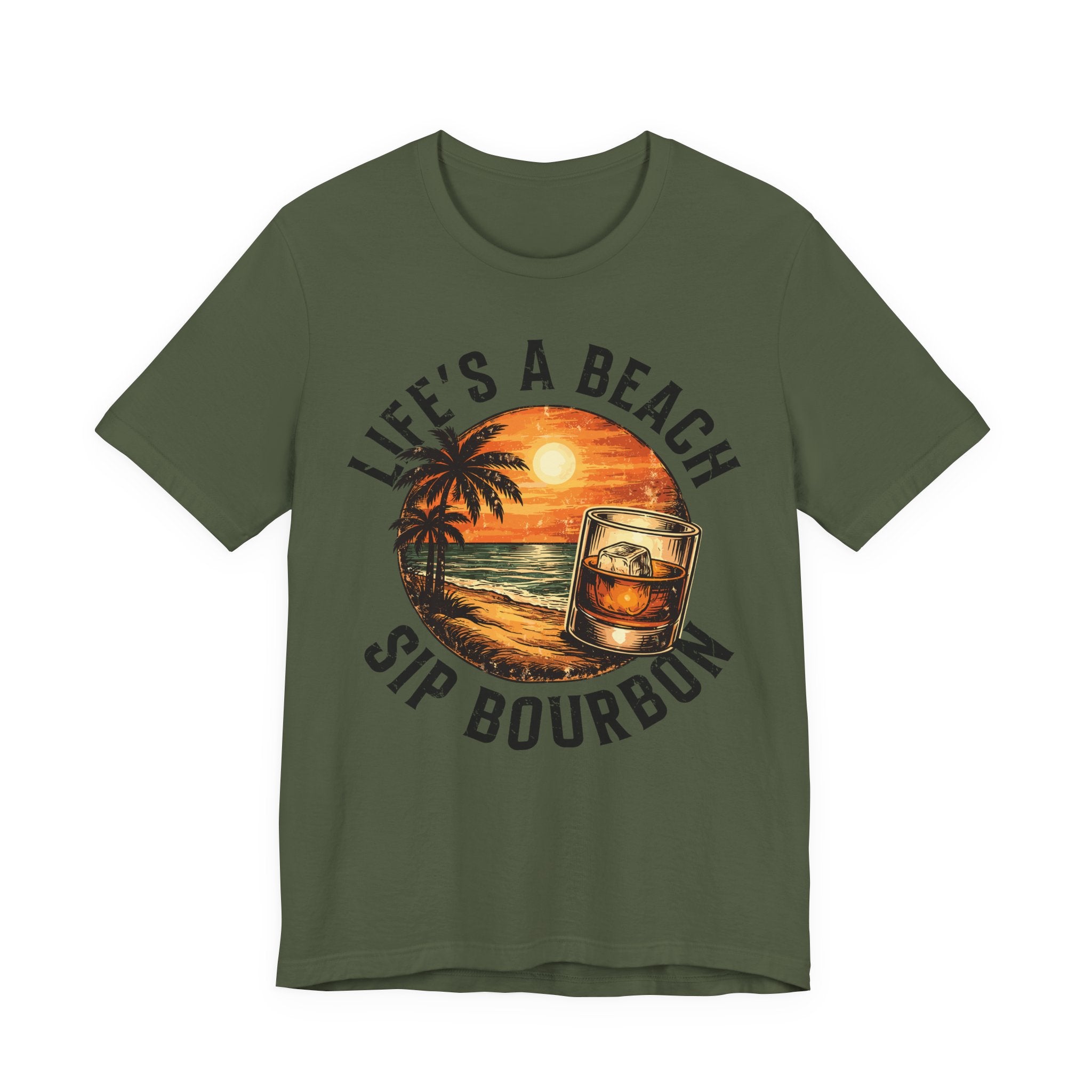 Life's A Beach Sip Bourbon Premium Tee