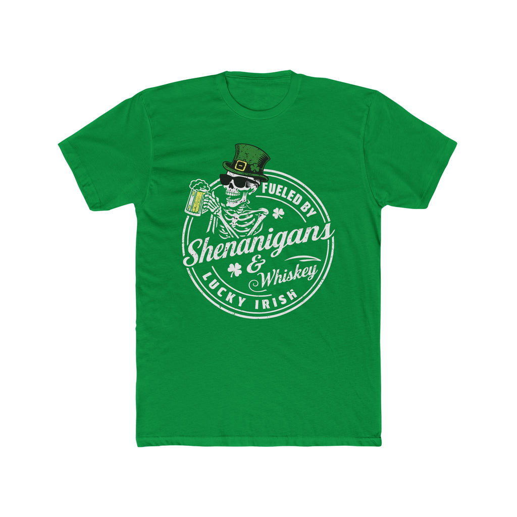 Fueled by Shenanigans & Whiskey" Premium Tee Shirt