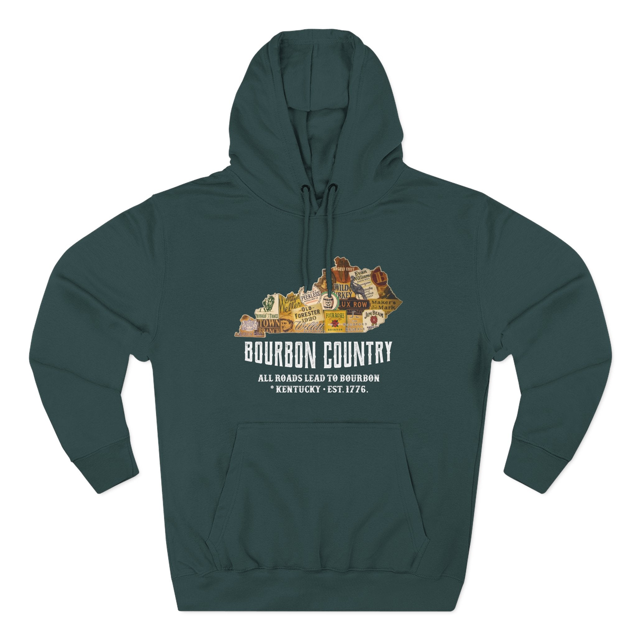 Bourbon Country - All Roads Lead to Bourbon Premium Hoodie
