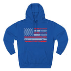 Bourbon, Whiskey, Scotch & Freedom American Flag Premium Hoodie