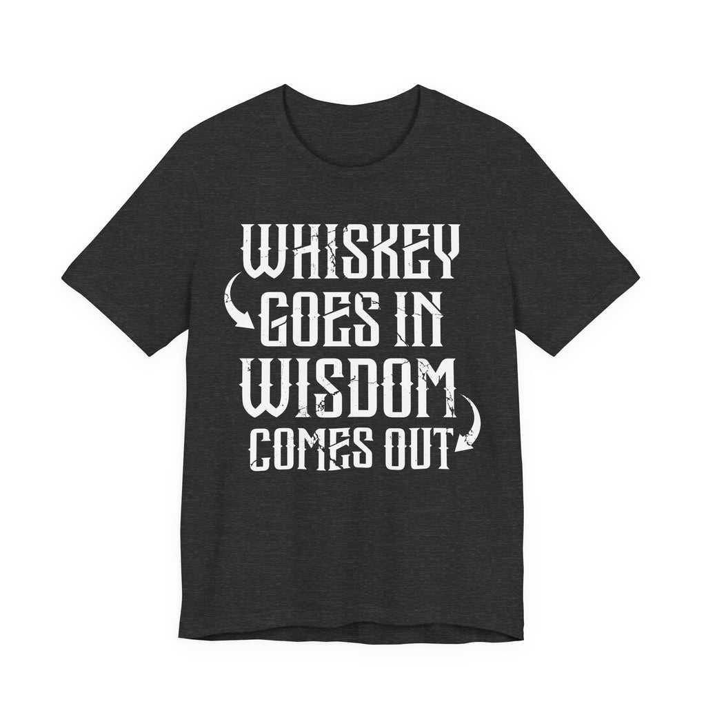 Whiskey Goes In, Wisdom Comes Out Premium CrewneckTee