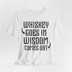 Whiskey Goes In, Wisdom Comes Out Premium CrewneckTee