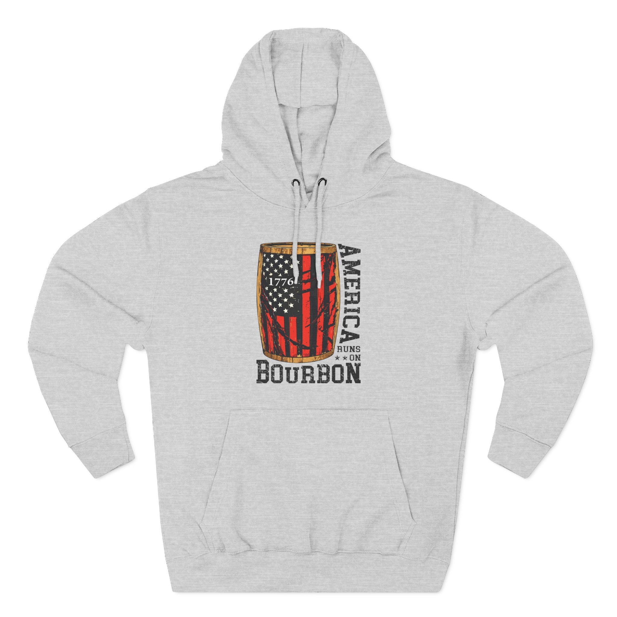 America Runs On Bourbon  1776 Premium Hoodie