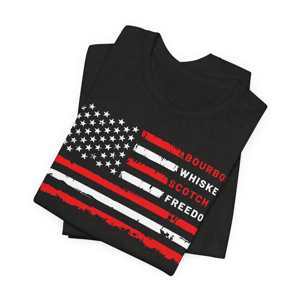 Bourbon, Whiskey, Scotch & Freedom Premium CrewneckTee