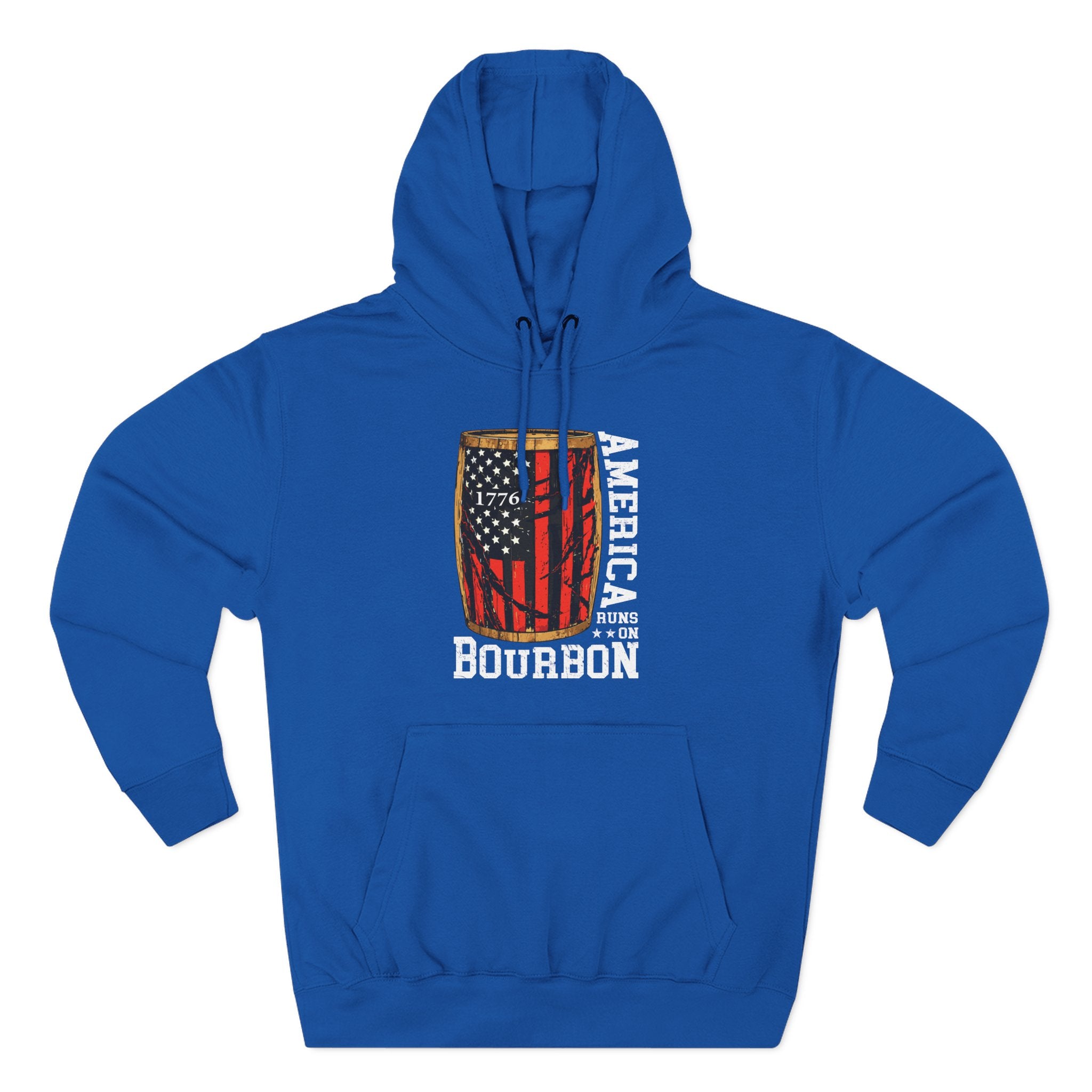 America Runs On Bourbon  1776 Premium Hoodie