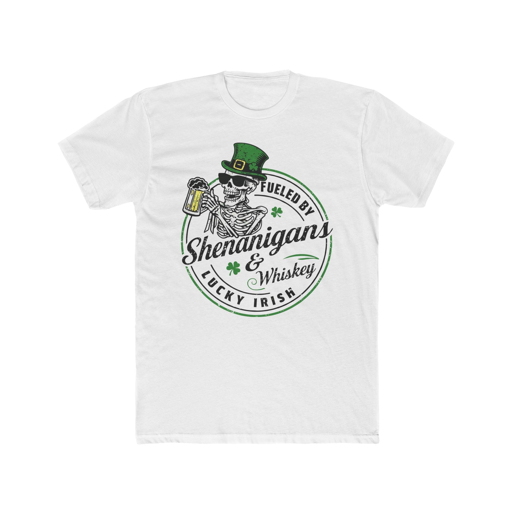Fueled by Shenanigans & Whiskey" Premium Tee Shirt