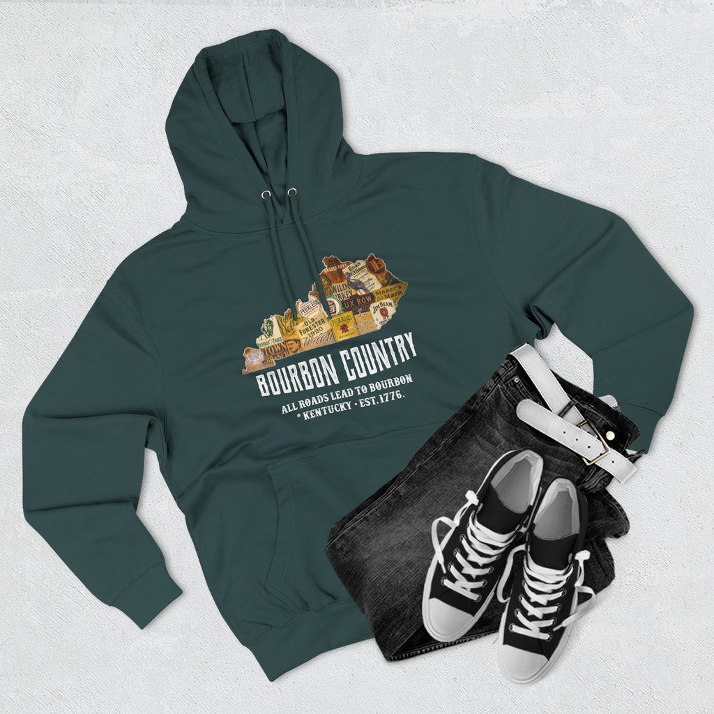 Bourbon Country - All Roads Lead to Bourbon Premium Hoodie