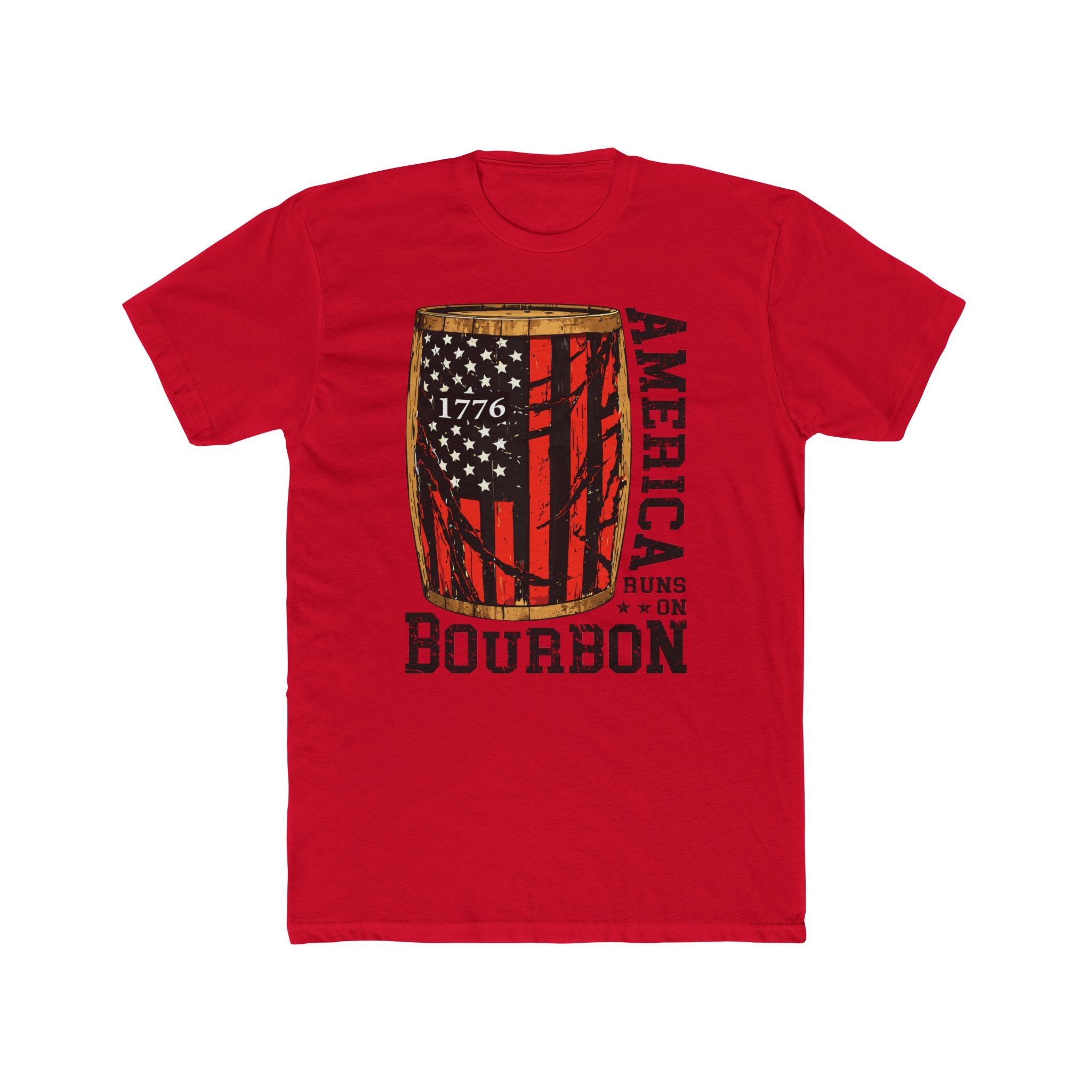 America Runs On Bourbon 1776 Premium Tee