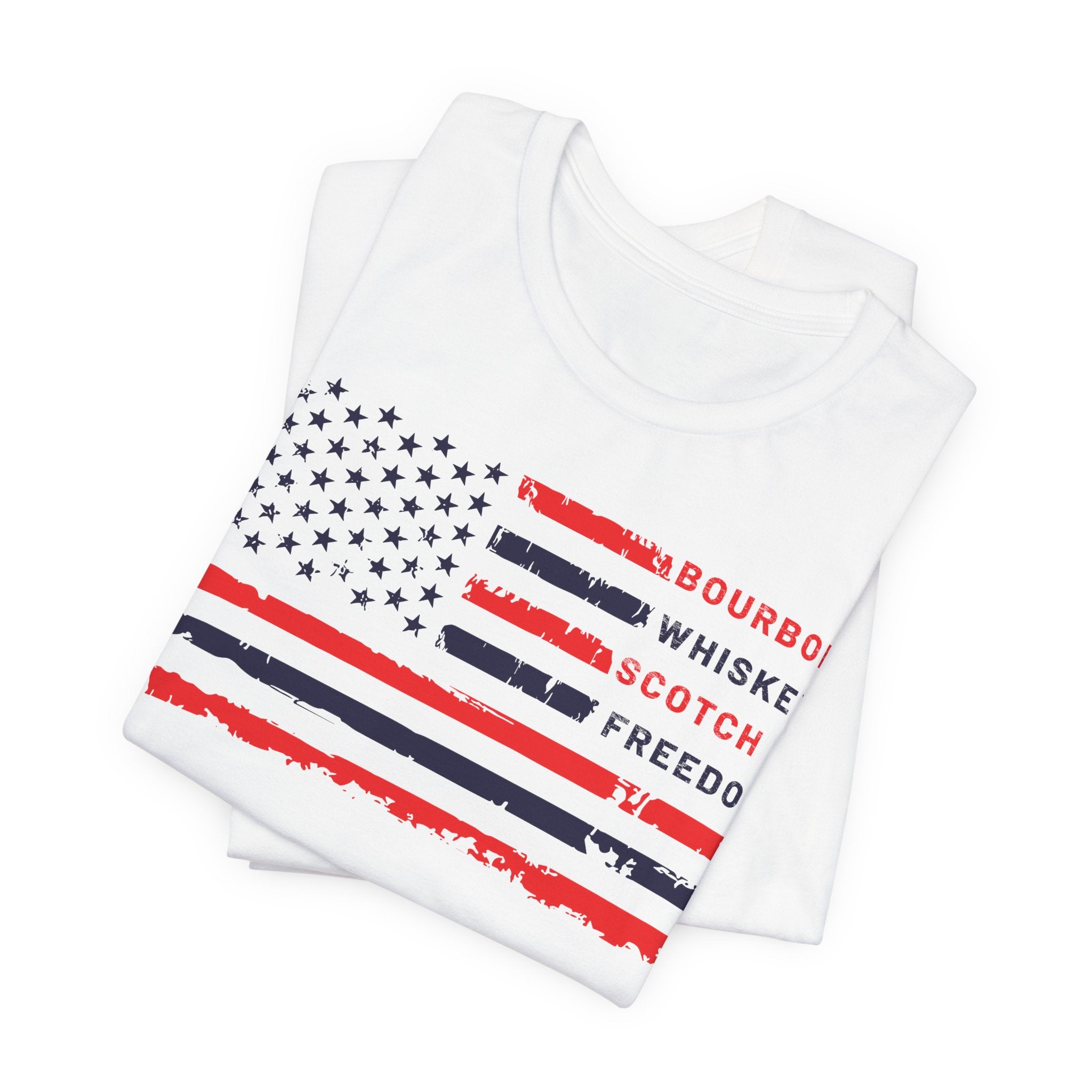 Bourbon, Whiskey, Scotch & Freedom Premium CrewneckTee
