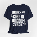 Whiskey Goes In, Wisdom Comes Out Premium CrewneckTee