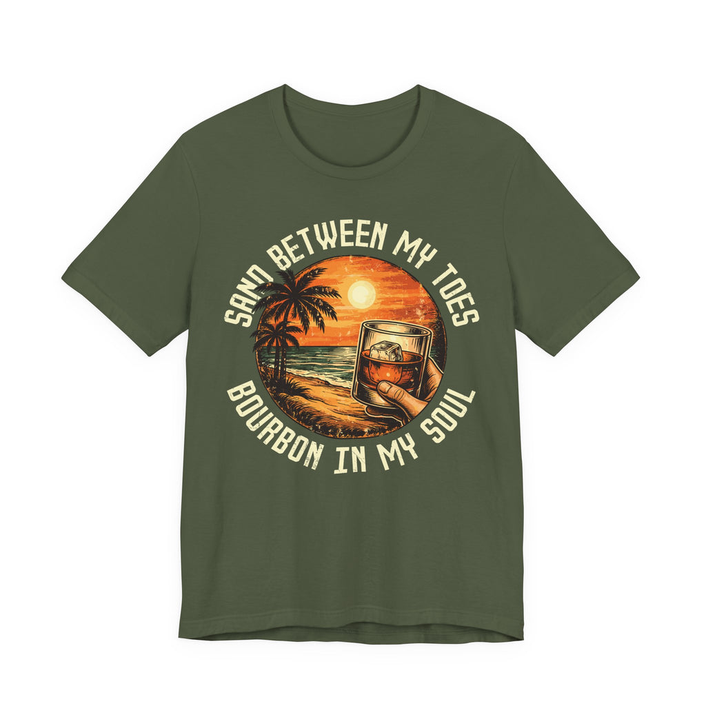 Sand Between My Toes, Bourbon in My Soul Tee