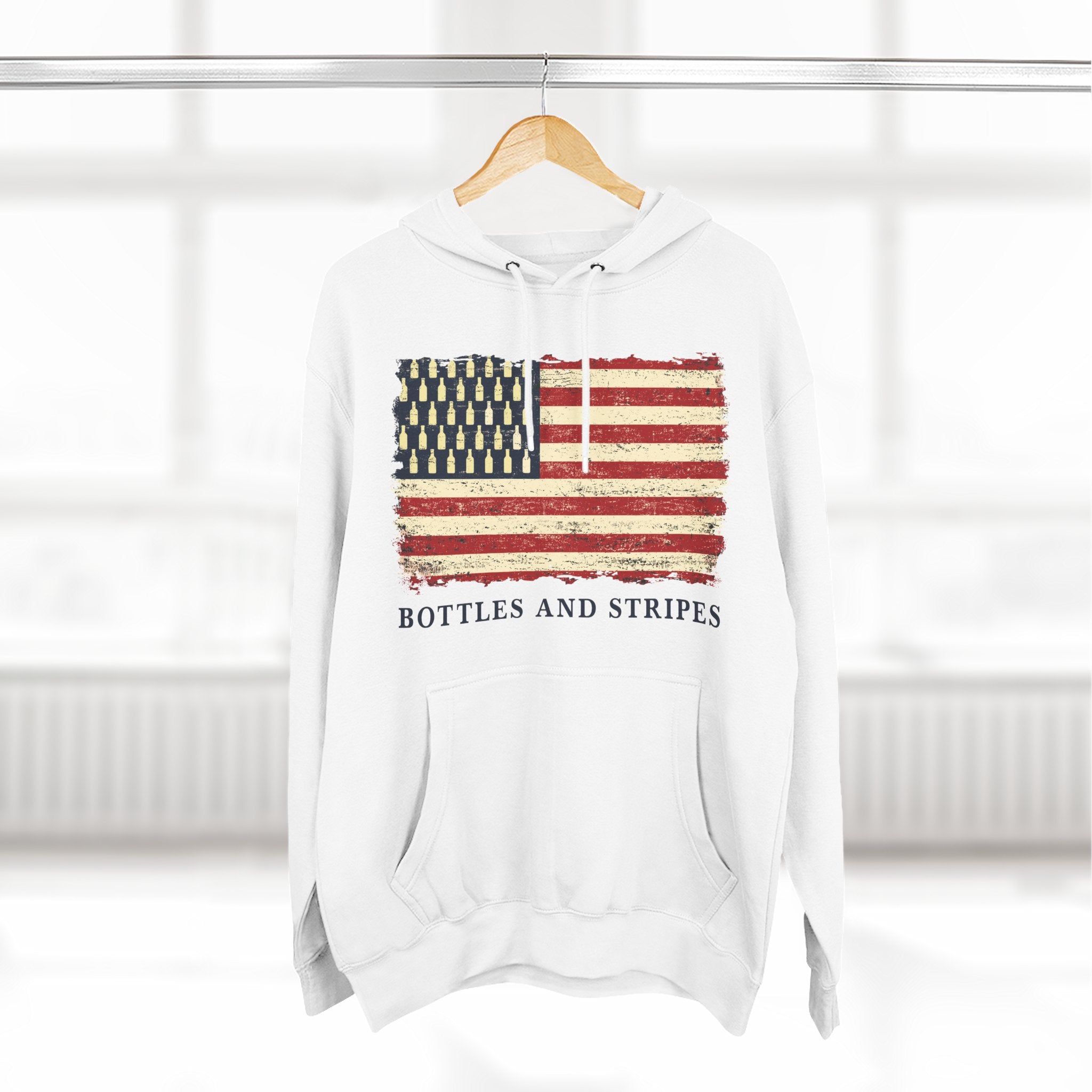 Bottles & Stripes American Flag Premium Hoodie