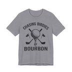 Chasing Birdies & Bourbon Golf Badge Premium Tee