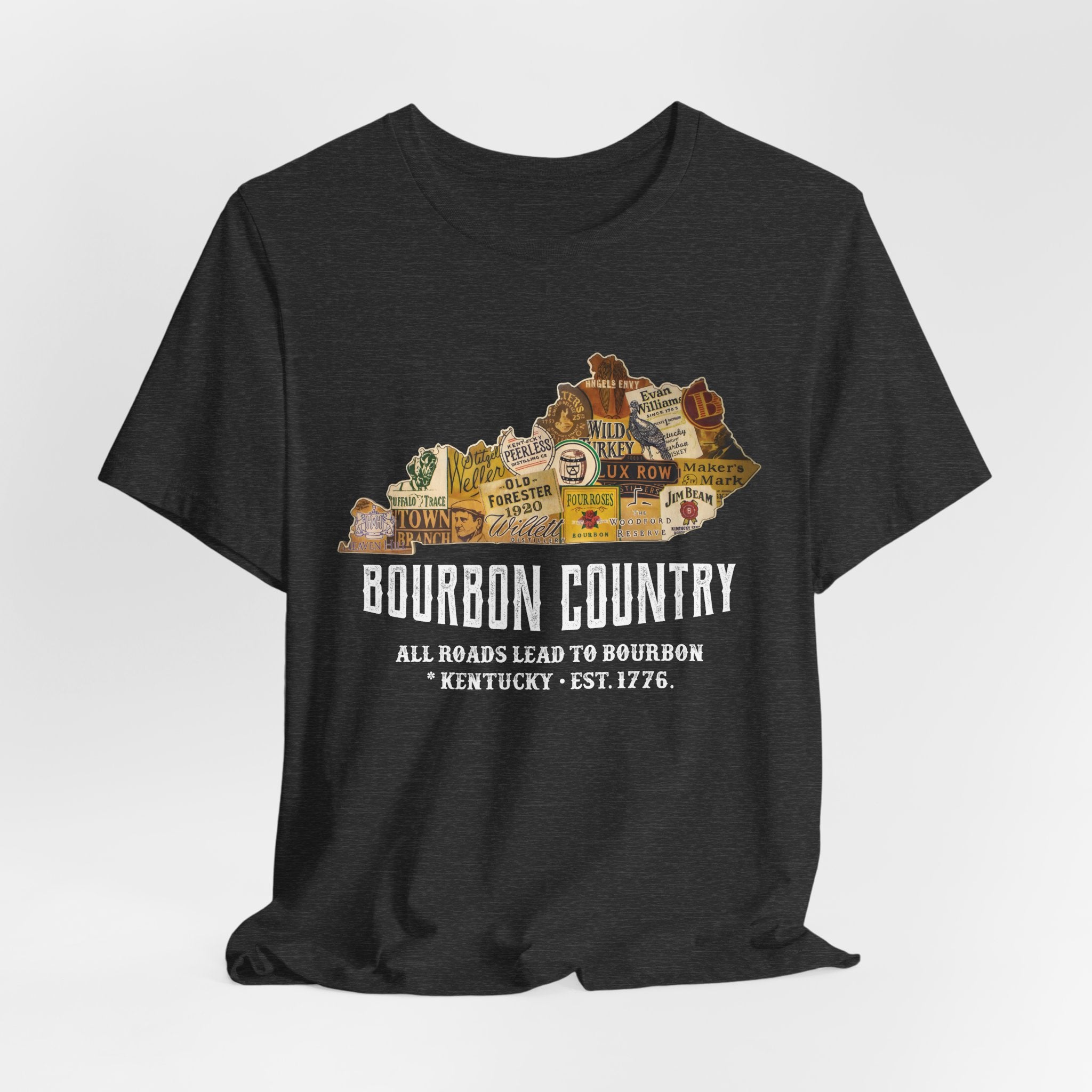 All Roads Lead to Bourbon Premium CrewneckTee
