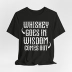Whiskey Goes In, Wisdom Comes Out Premium CrewneckTee