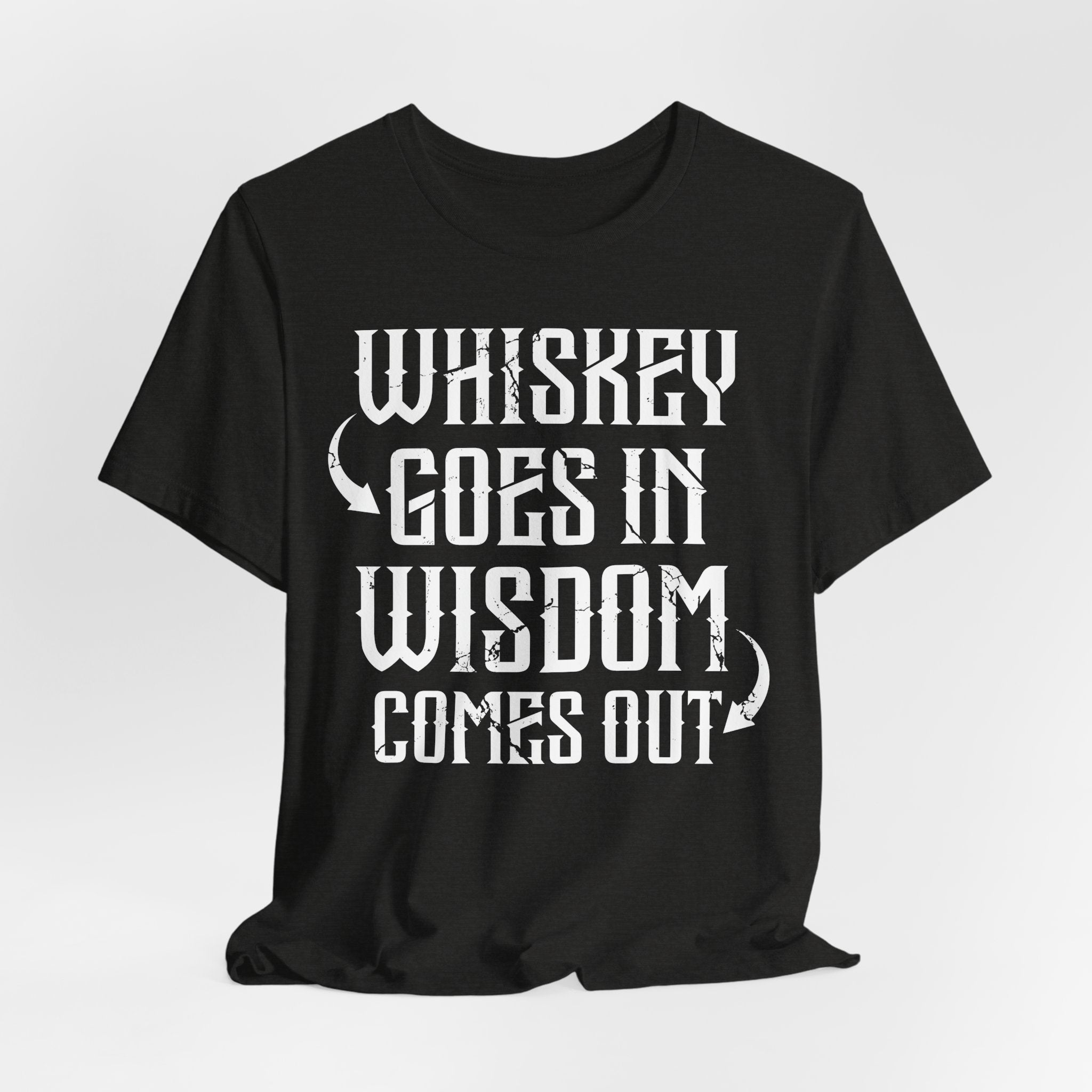 Whiskey Goes In, Wisdom Comes Out Premium CrewneckTee