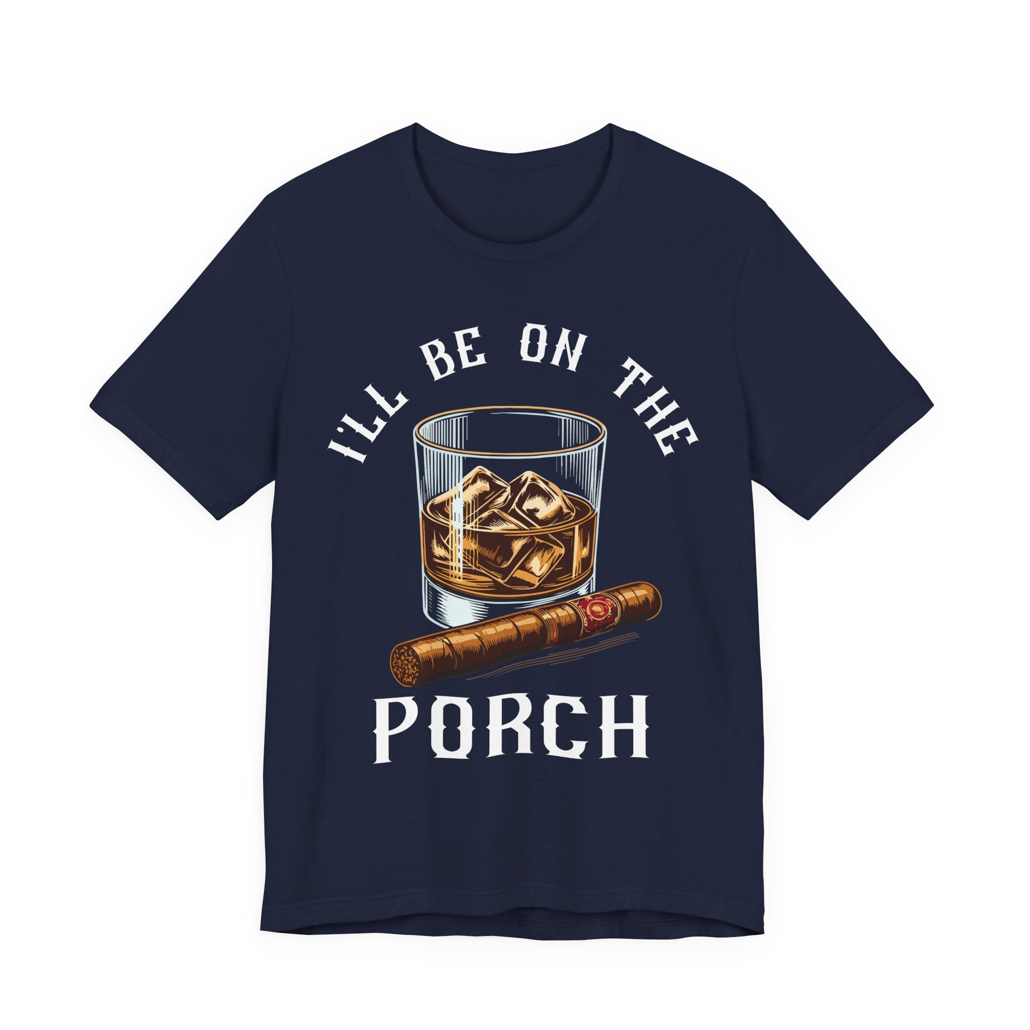 I'll Be on The Porch Bourbon & Cigar Premium CrewneckTee