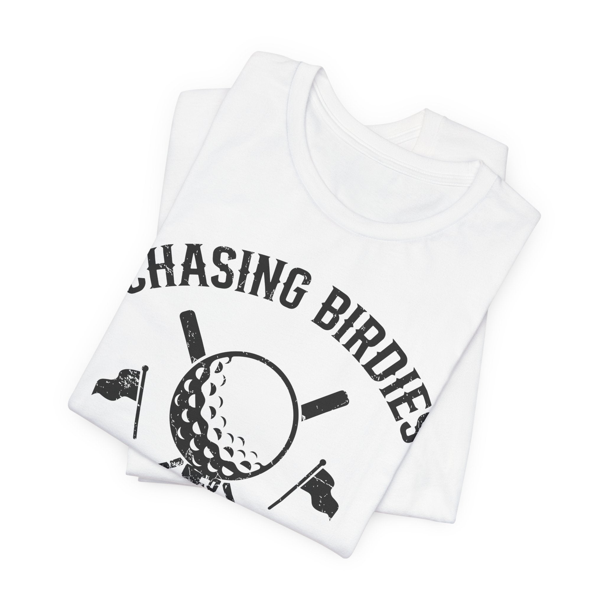 Chasing Birdies & Bourbon Golf Badge Premium Tee
