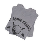 Chasing Birdies & Bourbon Golf Badge Premium Tee