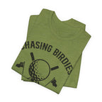 Chasing Birdies & Bourbon Golf Badge Premium Tee