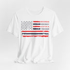 Bourbon, Whiskey, Scotch & Freedom Premium CrewneckTee