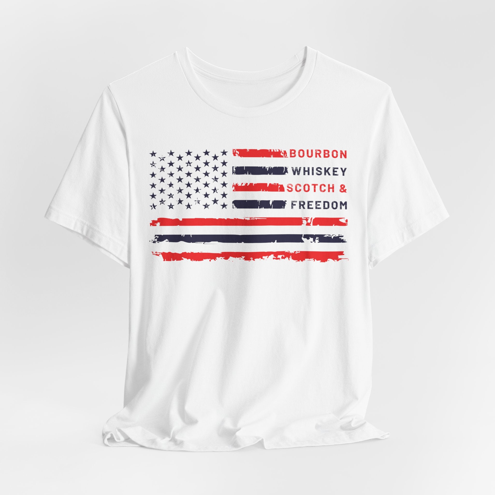 Bourbon, Whiskey, Scotch & Freedom Premium CrewneckTee