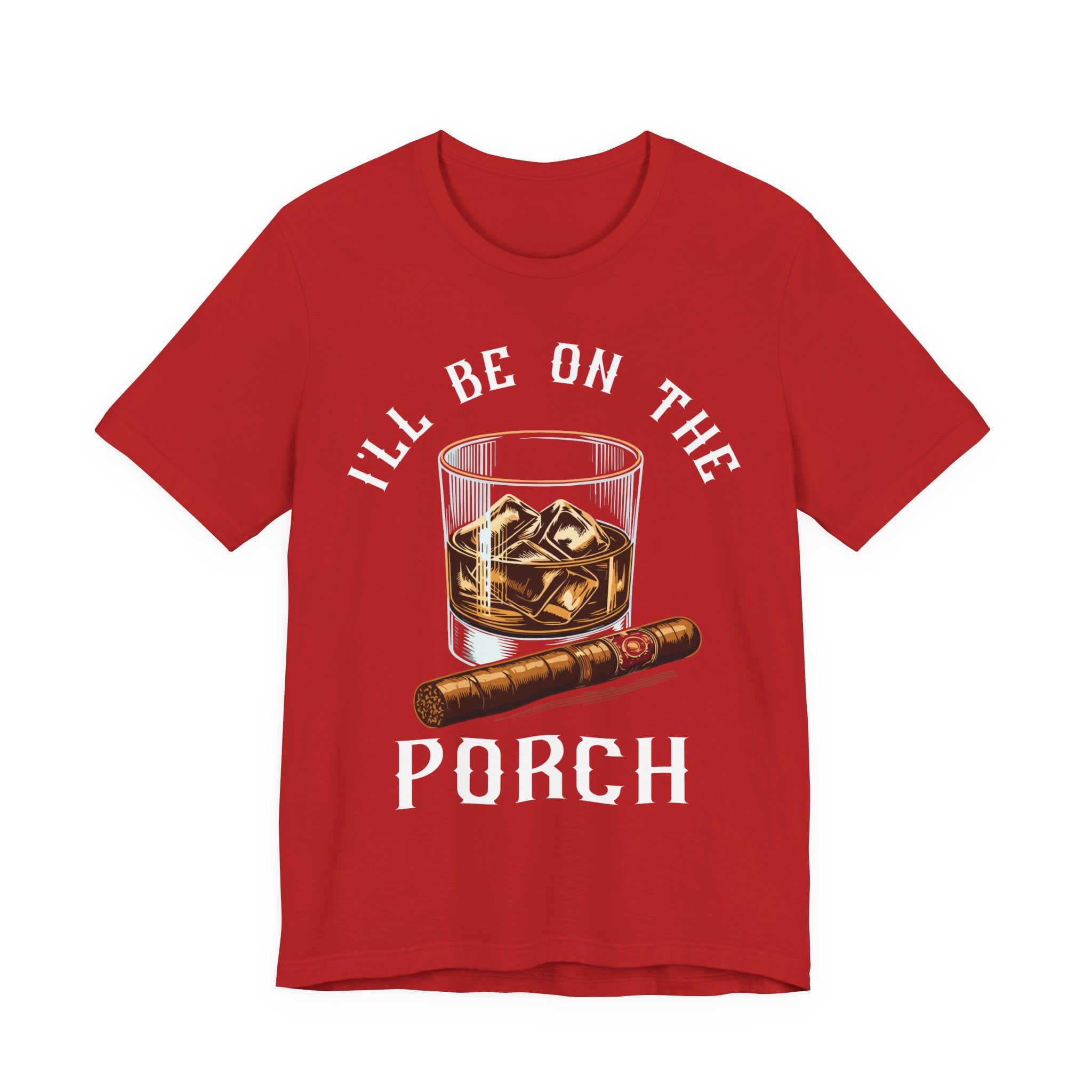 I'll Be on The Porch Bourbon & Cigar Premium CrewneckTee