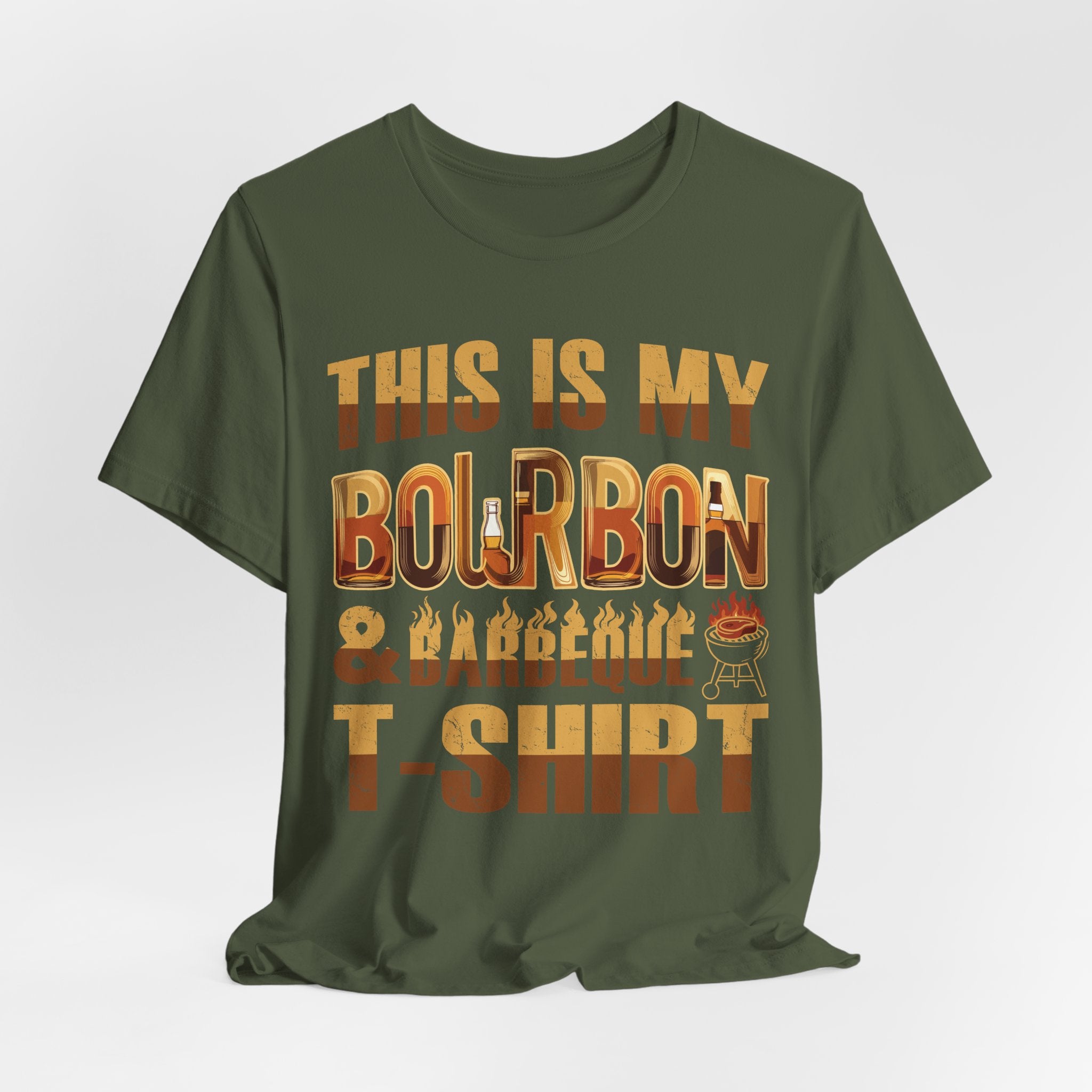 This is My Bourbon & Barbeque Premium CrewneckTee