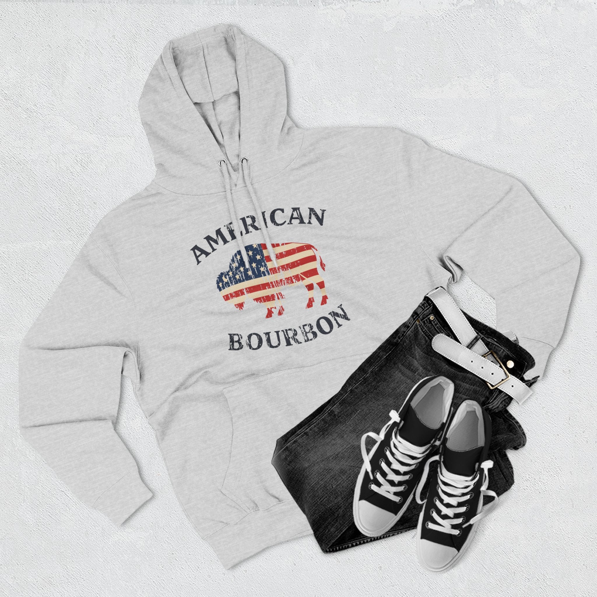 American Bourbon Patriotic Buffalo Premium Hoodie