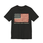 Bottles & Stripes American Flag Premium CrewneckTee
