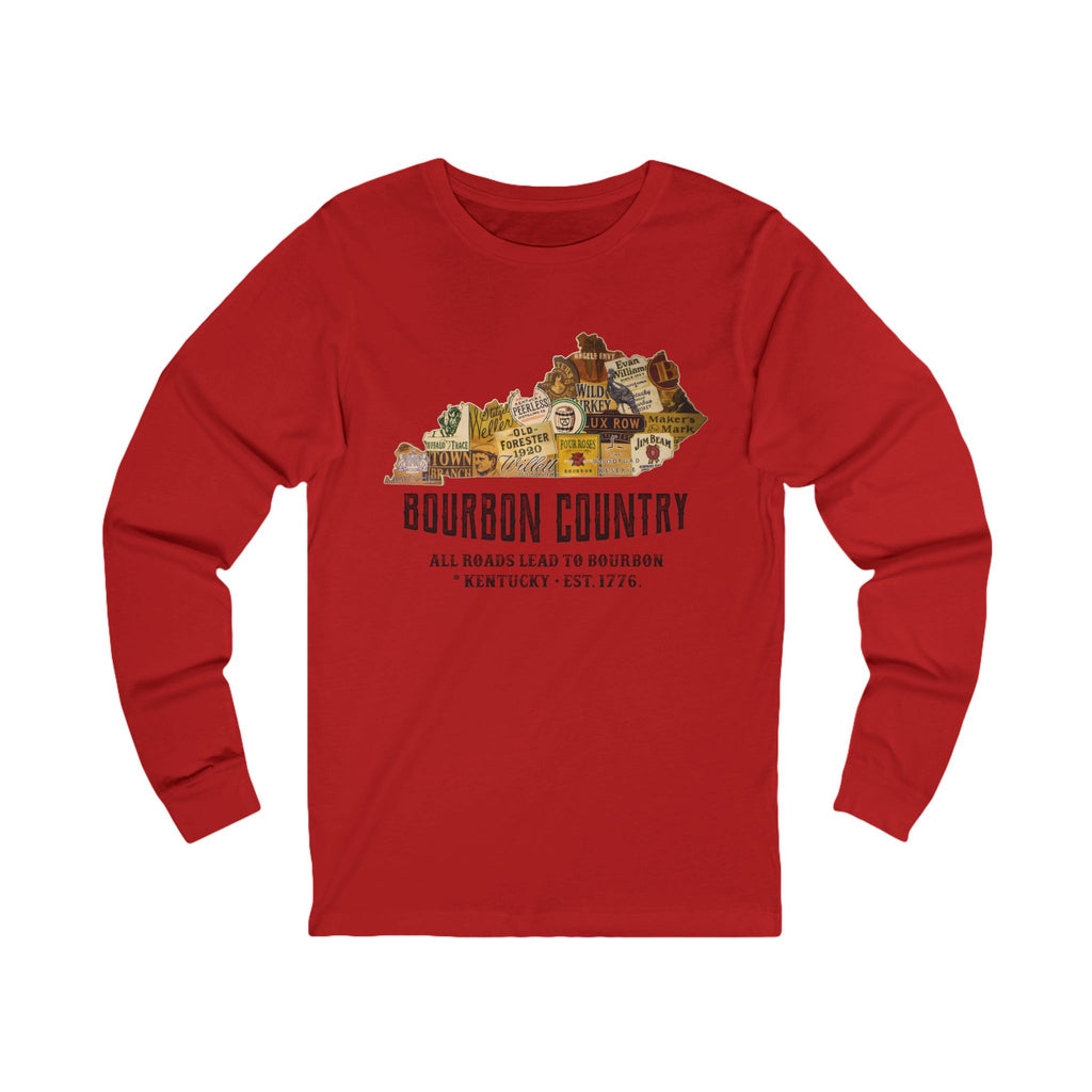 All Road Lead to Bourbon Long Sleeve Tee