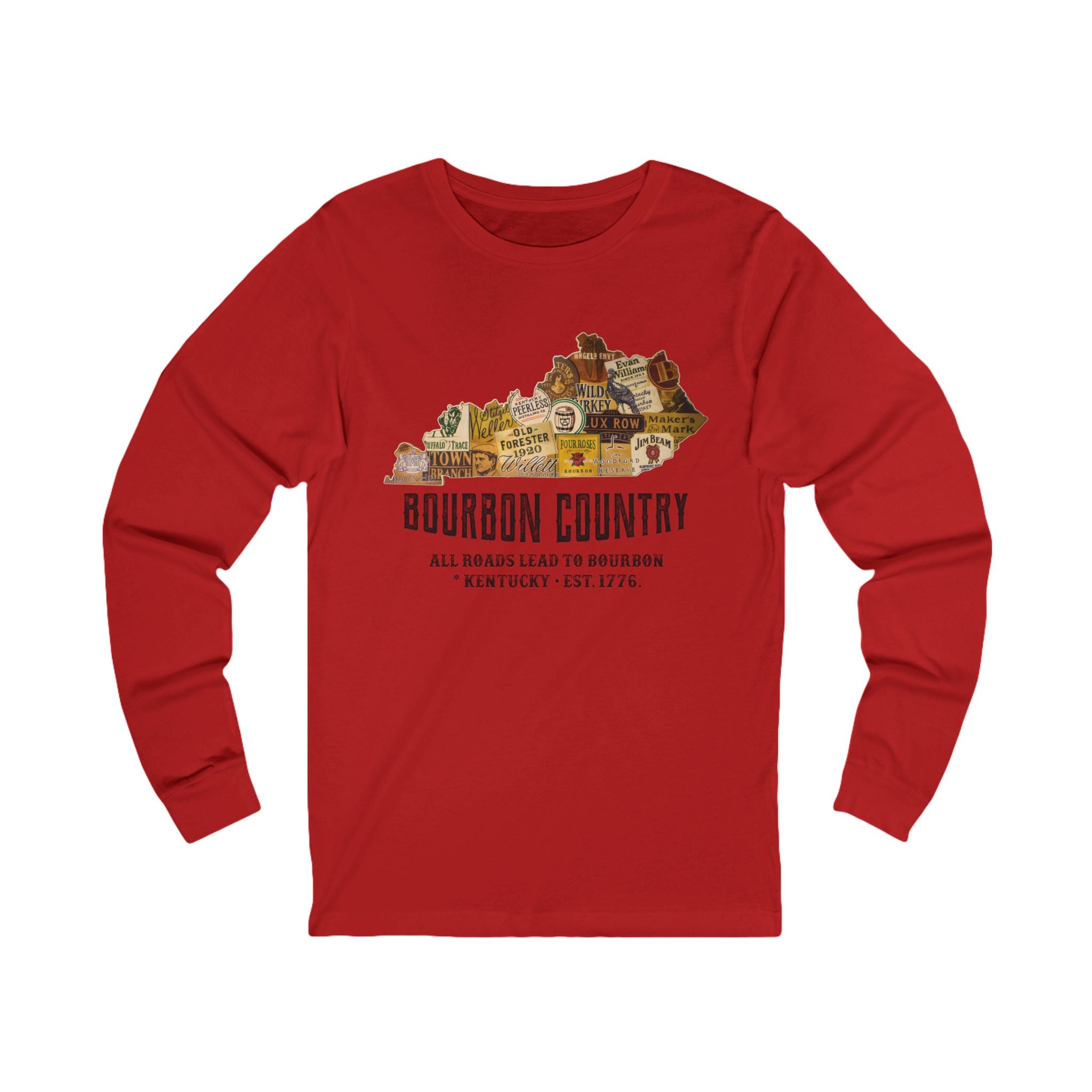 All Road Lead to Bourbon Long Sleeve Tee