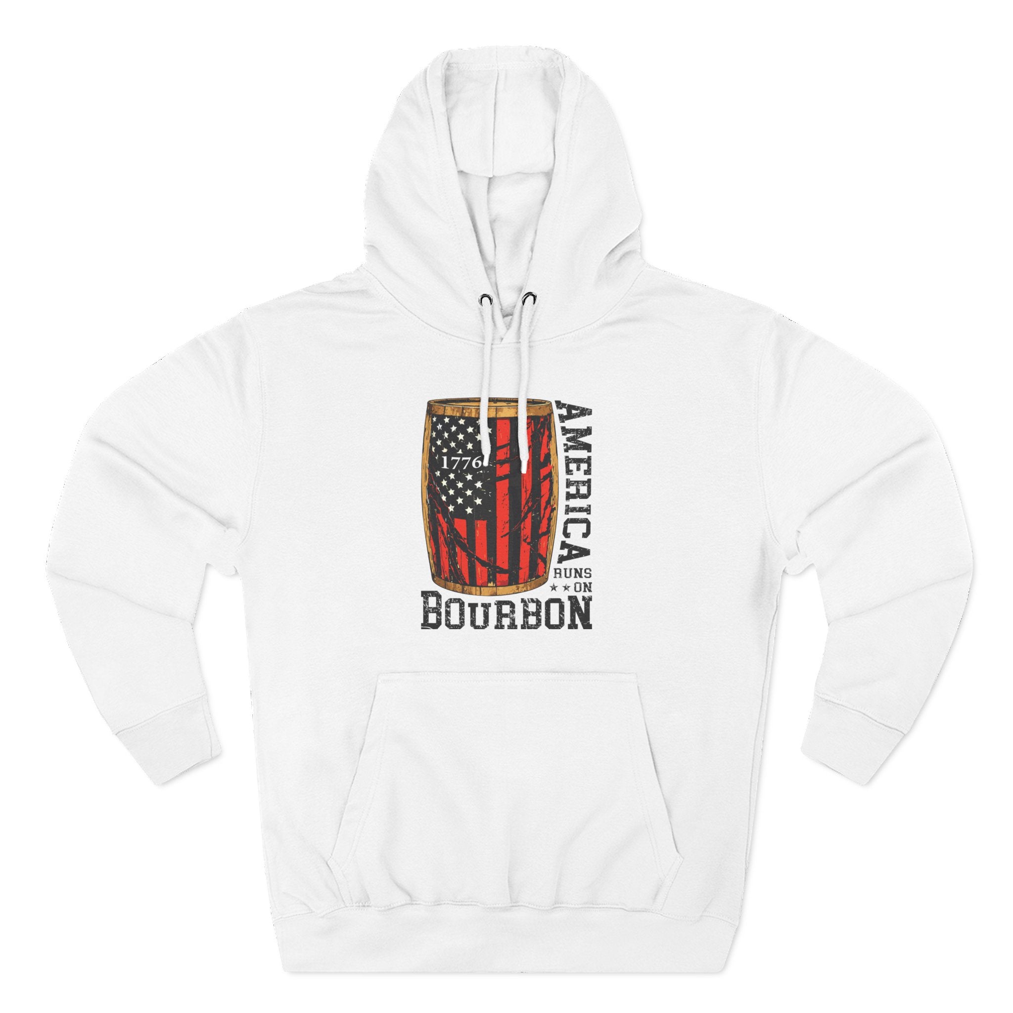 America Runs On Bourbon  1776 Premium Hoodie