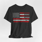 Bourbon, Whiskey, Scotch & Freedom Premium CrewneckTee