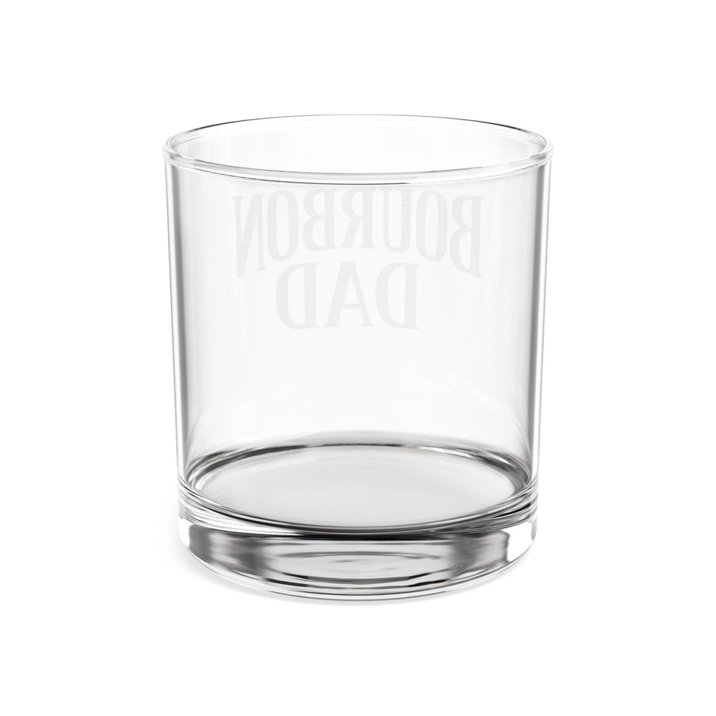 Bourbon Dad Engraved Whiskey Glass — 10.5 oz Personalized Rocks Glass
