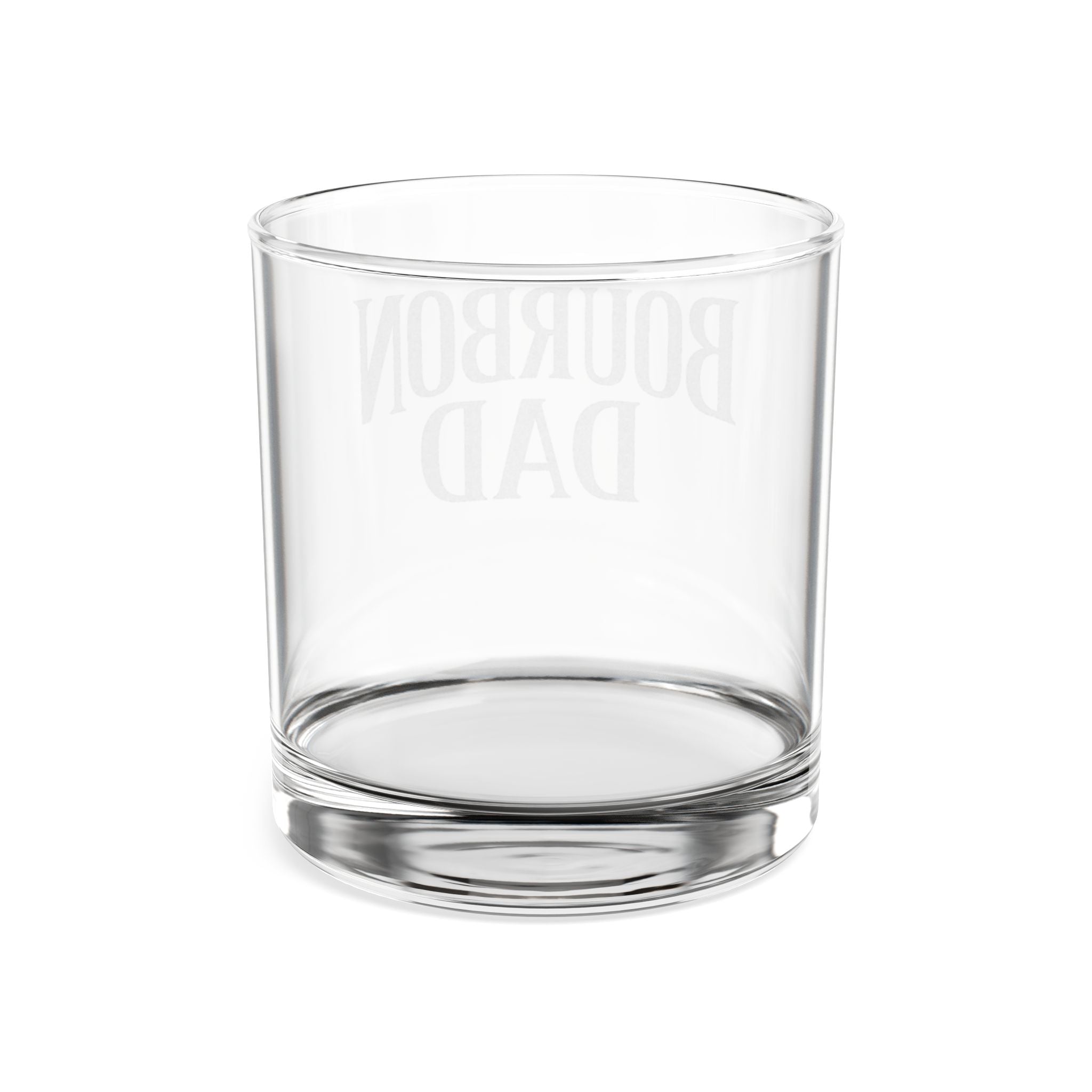 Bourbon Dad Engraved Whiskey Glass — 10.5 oz Personalized Rocks Glass