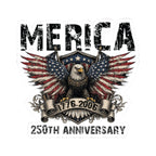 ‘Merica Eagle Sticker — 250th Anniversary Patriotic Kiss-Cut Sticker