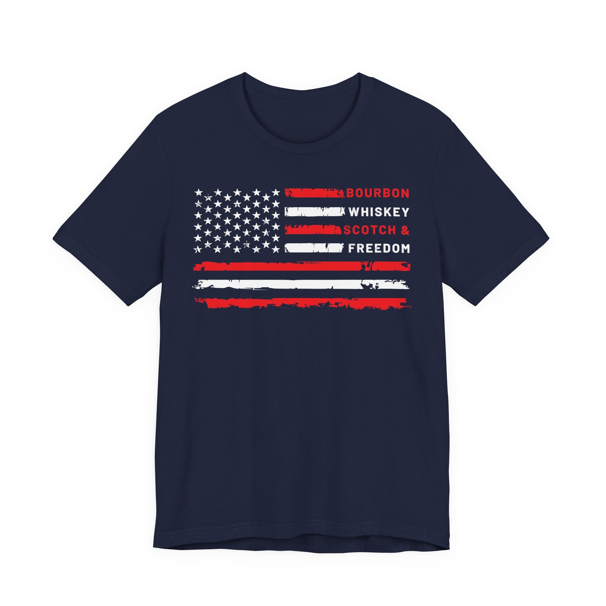 Bourbon, Whiskey, Scotch & Freedom Premium CrewneckTee