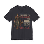 Black t-shirt with a graphic of a cowboy and text on a white background