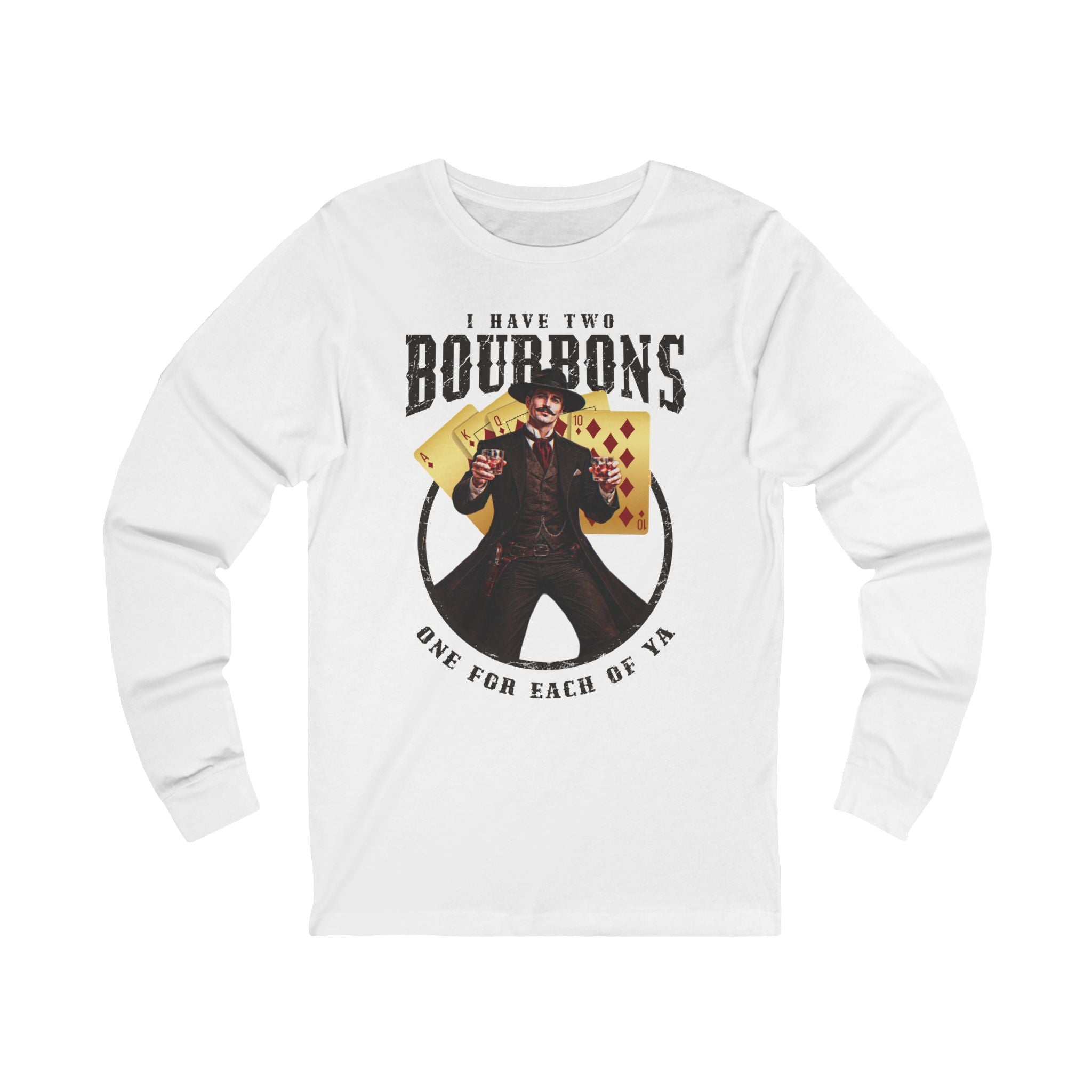 Doc Holiday Two Bourbons Premium Long Sleeve Tee