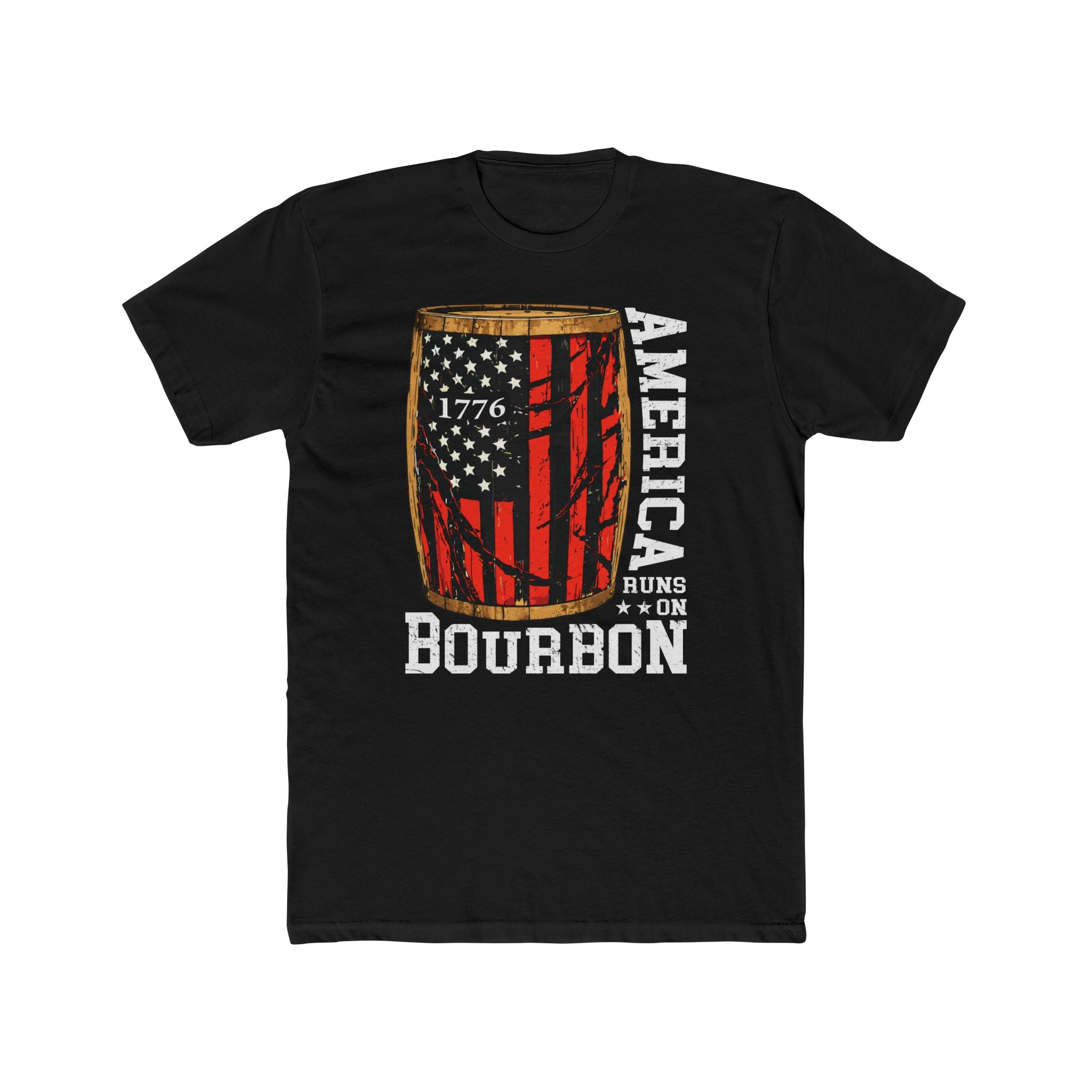America Runs On Bourbon 1776 Premium Tee