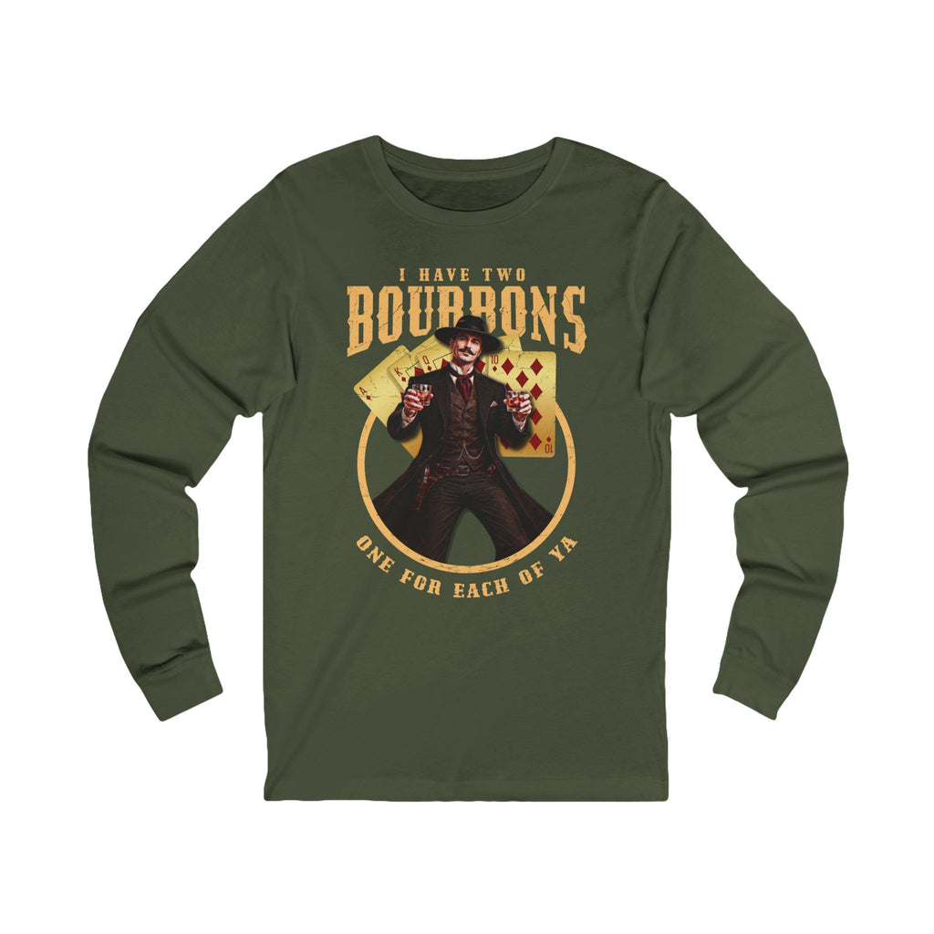 Doc Holiday Two Bourbons Premium Long Sleeve Tee