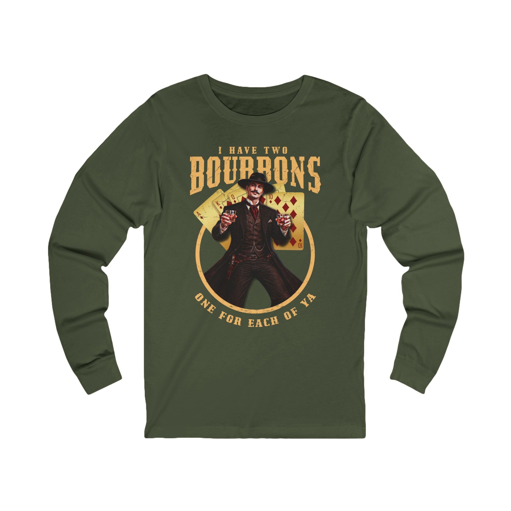 Doc Holiday Two Bourbons Premium Long Sleeve Tee