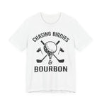 Chasing Birdies & Bourbon Golf Badge Premium Tee