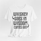 Whiskey Goes In, Wisdom Comes Out Premium CrewneckTee